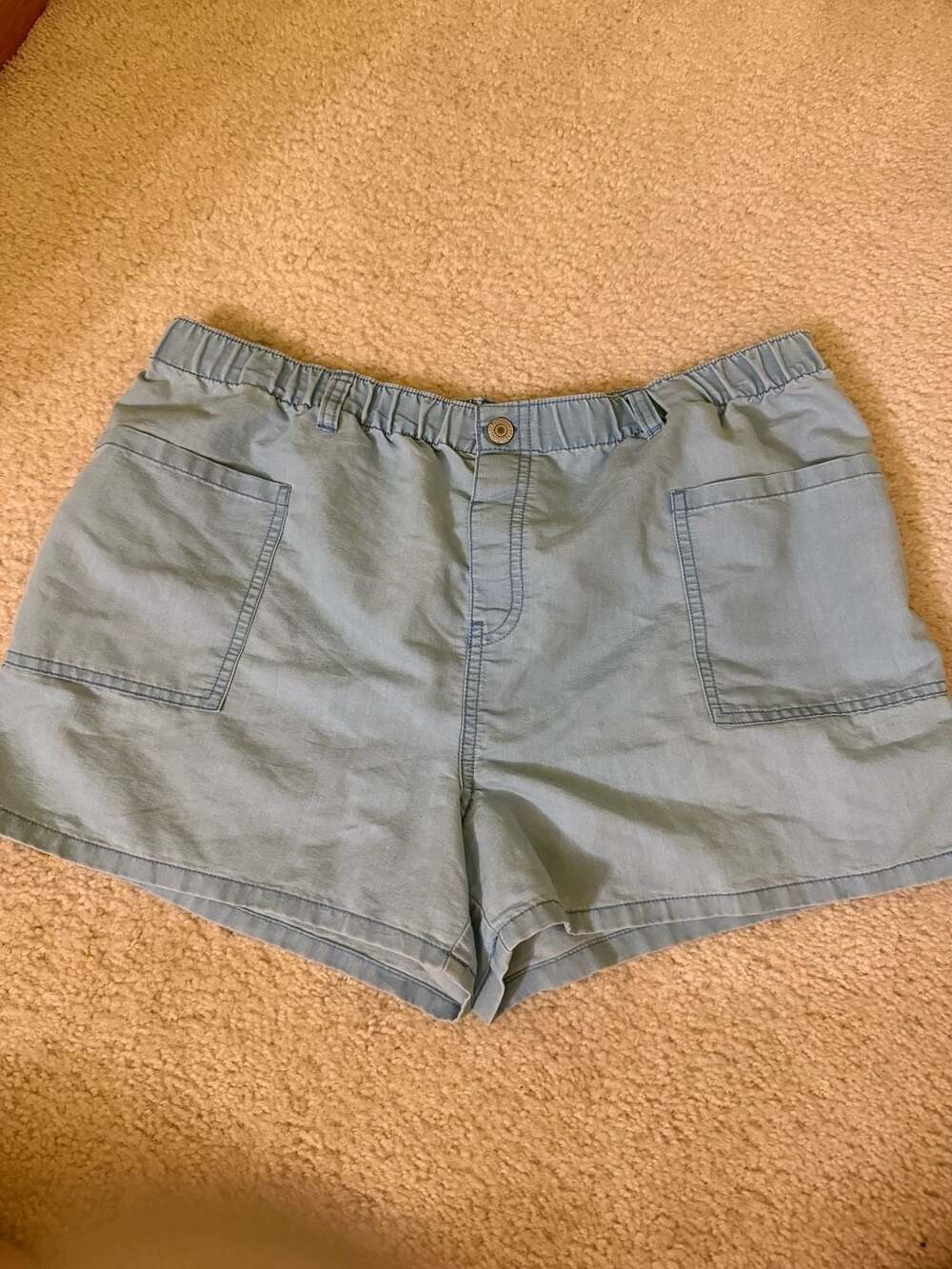 Thereabouts Pull On Shorts Size 2XL 20.5P Light Wash Denim Utility